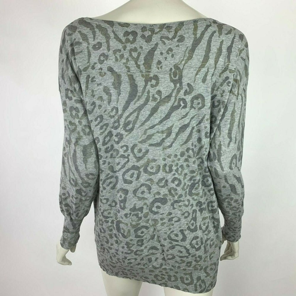 Joie Animal Print Pullover Sweater Long Sleeve